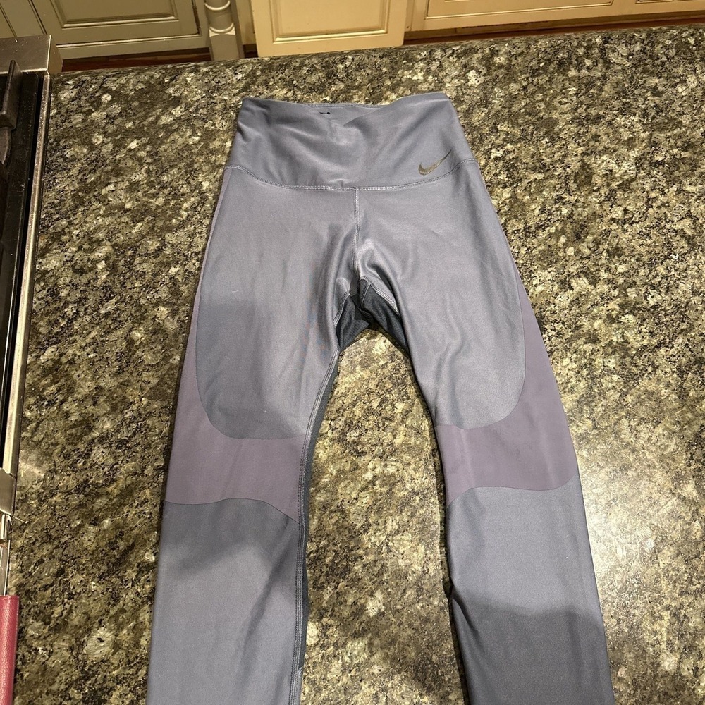 Nike Compression Leggings Womens Small- Dry Pro Training Iron Blue